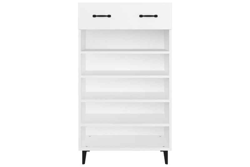 beBasic skoreol 60x35x105 cm konstrueret træ hvid - Hvid - Opbevaring - Skoopbevaring - Skoskab