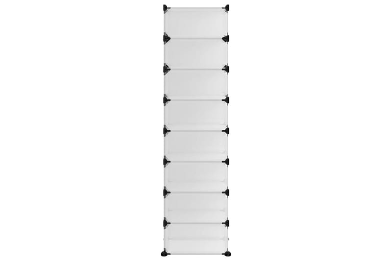 beBasic skoreol 93x36,5x140 cm PP transparent - gennemsigtig - Entréopbevaring - Skoopbevaring - Skohylde
