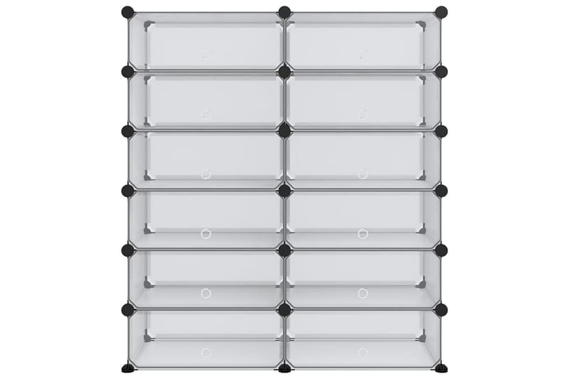 beBasic skoreol 94,5x36,5x106 cm PP transparent - gennemsigtig - Entréopbevaring - Skoopbevaring - Skohylde