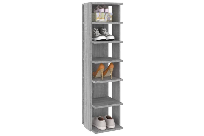 beBasic skoreoler 2 stk. 25x27x102 cm konstrueret træ grå sonoma-eg - GrÃ¥ - Opbevaring - Skoopbevaring