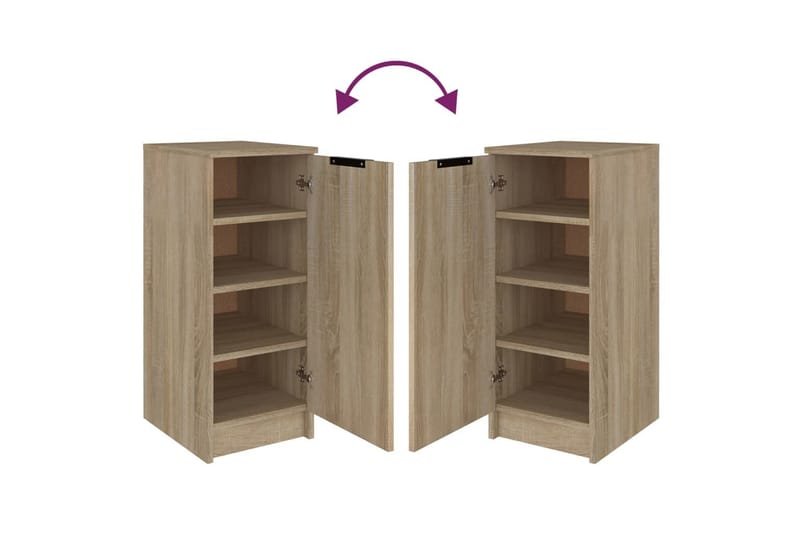 beBasic skoskab 30x35x70 cm konstrueret træ sonoma-eg - Brun - Opbevaring - Skoopbevaring - Skoskab