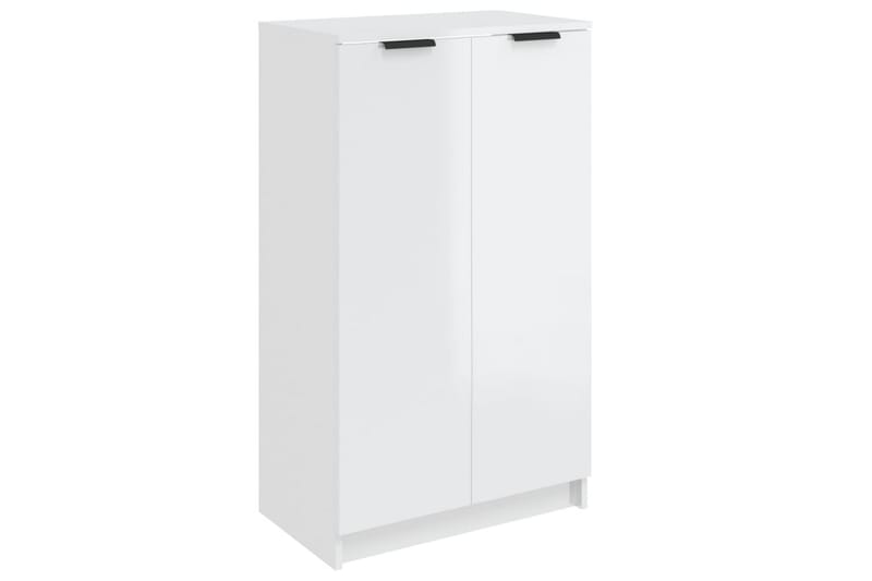 beBasic skoskab 59x35x100 cm konstrueret træ hvid højglans - Hvid - Opbevaring - Skoopbevaring - Skoskab