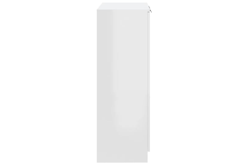 beBasic skoskab 59x35x100 cm konstrueret træ hvid højglans - Hvid - Opbevaring - Skoopbevaring - Skoskab