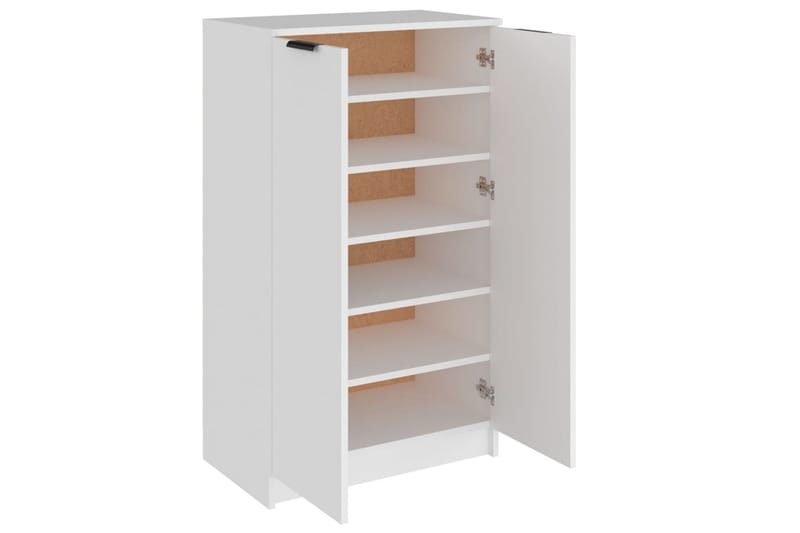 beBasic skoskab 59x35x100 cm konstrueret træ hvid - Hvid - Skoskab - Entréopbevaring - Skoopbevaring