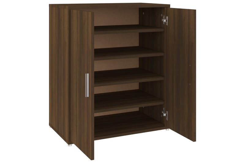 beBasic skoskab 60x35x70 cm konstrueret træ brun egetræsfarve - Brun - Opbevaring - Skoopbevaring