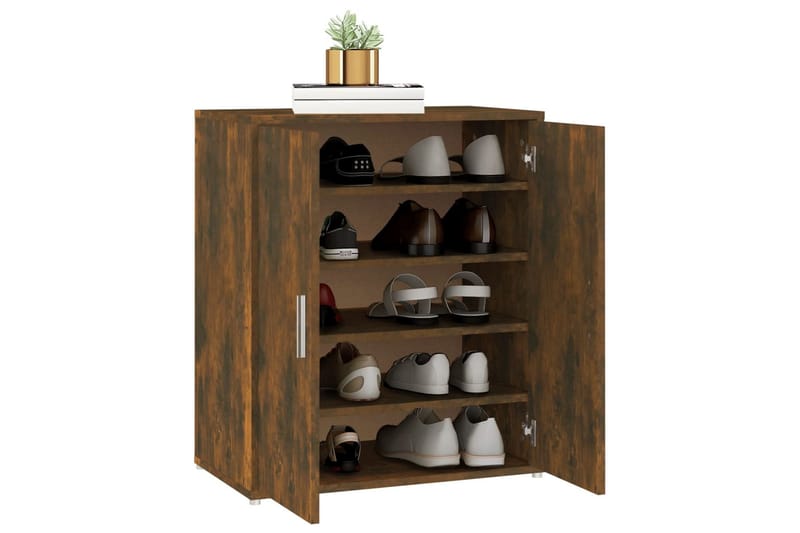 beBasic skoskab 60x35x70 cm konstrueret træ røget egetræ - Brun - Opbevaring - Skoopbevaring