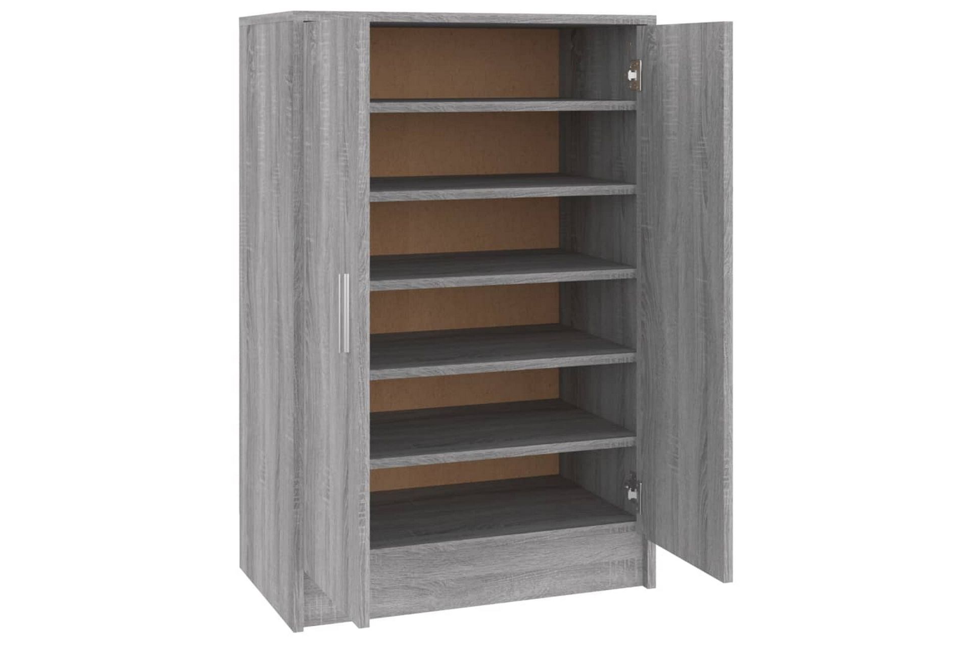 beBasic skoskab 60x35x92 cm konstrueret træ grå sonoma-eg - GrÃ¥ - Opbevaring - Skoopbevaring