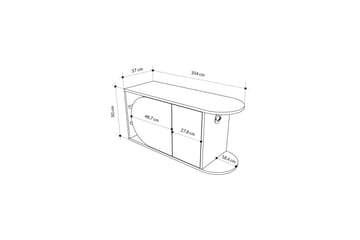 Berriaren Skoskab 104 cm - Eg/Hvid - Opbevaring - Skoopbevaring