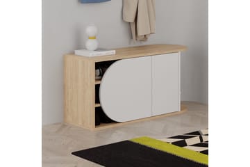 Berriaren Skoskab 104 cm - Eg/Hvid - Opbevaring - Skoopbevaring