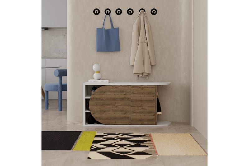 Berriaren Skoskab 104 cm - Hvid - Opbevaring - Skoopbevaring