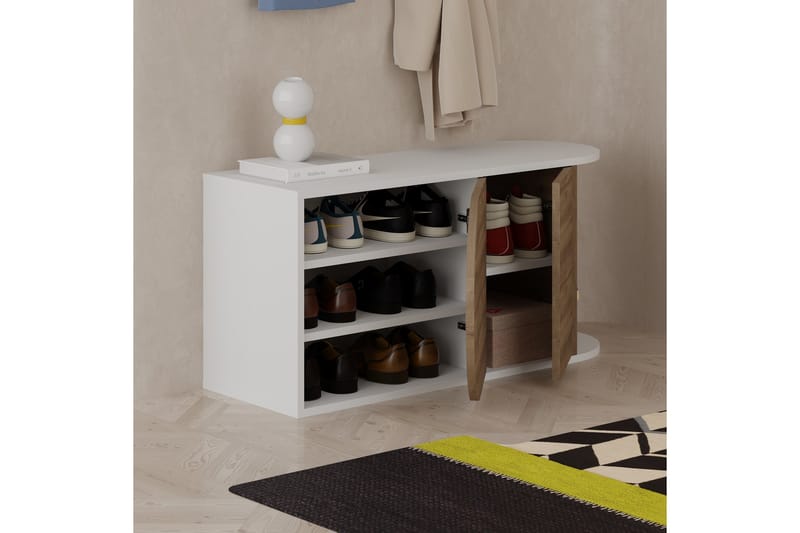 Berriaren Skoskab 104 cm - Hvid - Opbevaring - Skoopbevaring