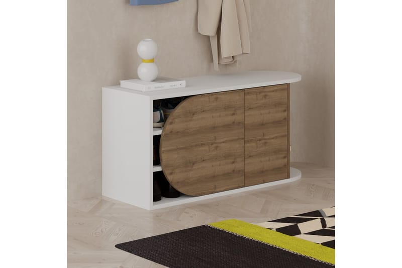 Berriaren Skoskab 104 cm - Hvid - Opbevaring - Skoopbevaring