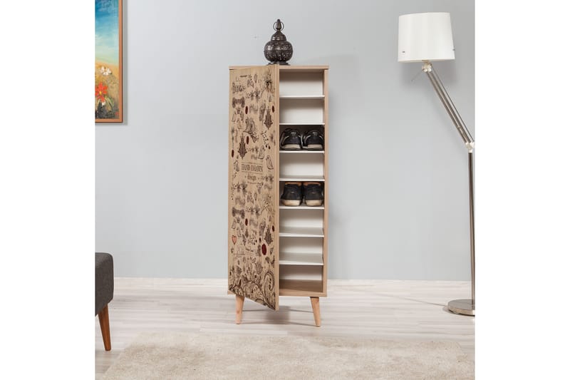 Brokind skoskab 50 cm - Brun - Opbevaring - Skoopbevaring - Skoskab