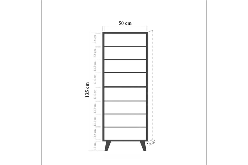 Brokind skoskab 50 cm - Brun - Opbevaring - Skoopbevaring - Skoskab