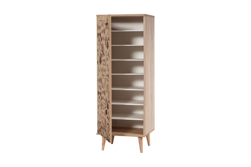 Brokind skoskab 50 cm - Brun - Opbevaring - Skoopbevaring - Skoskab