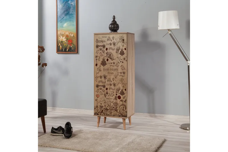 Brokind skoskab 50 cm - Brun - Opbevaring - Skoopbevaring