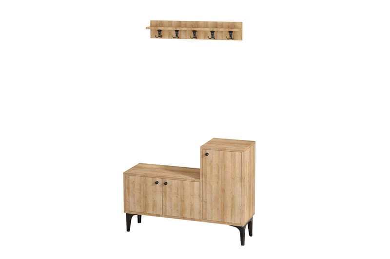 Caetano Skoskab 100x35 cm - Natur - Opbevaring - Skoopbevaring - Skoskab
