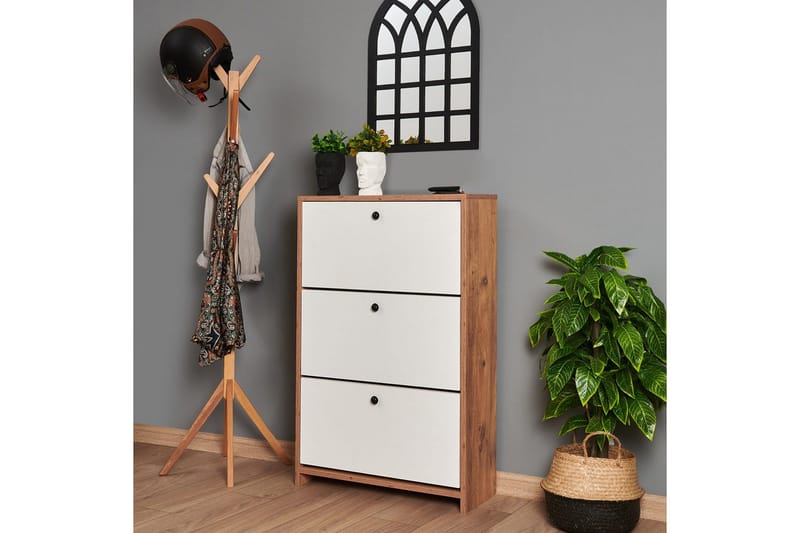 Comfortale Skoskab 26 cm - Hvid/Mintgrøn/Lysfarvet træ - Opbevaring - Skoopbevaring - Skoskab