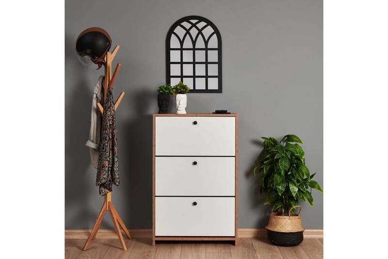 Comfortale Skoskab 26 cm - Hvid/Mintgrøn/Lysfarvet træ - Opbevaring - Skoopbevaring - Skoskab