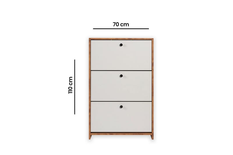 Comfortale Skoskab 26 cm - Hvid/Mintgrøn/Lysfarvet træ - Opbevaring - Skoopbevaring - Skoskab