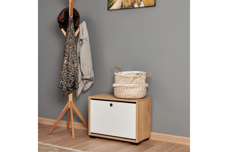 Comfortale Skoskab 60 cm - Natur/Hvid - Opbevaring - Skoopbevaring - Skoskab