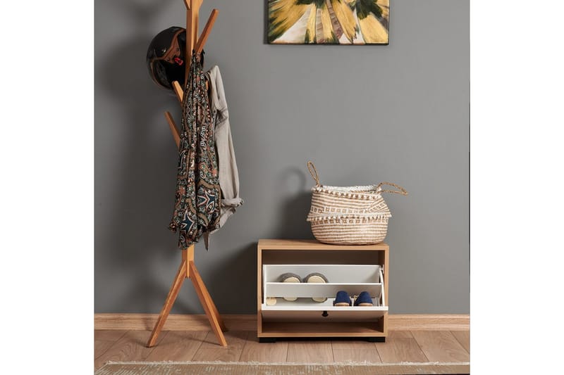 Comfortale Skoskab 60 cm - Natur/Hvid - Opbevaring - Skoopbevaring - Skoskab