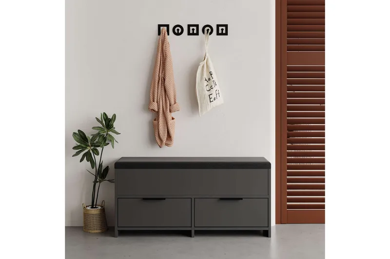 Cove Skoskab 106 cm - Antracit - Opbevaring - Skoopbevaring