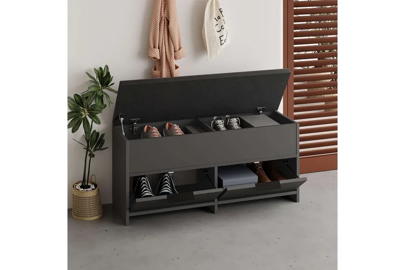 Cove Skoskab 106 cm - Antracit - Opbevaring - Skoopbevaring