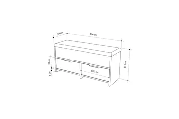 Cove Skoskab 106 cm - Brun - Opbevaring - Skoopbevaring