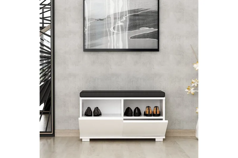 Drago Skoskab 80 cm - Hvid - Opbevaring - Skoopbevaring - Skoskab