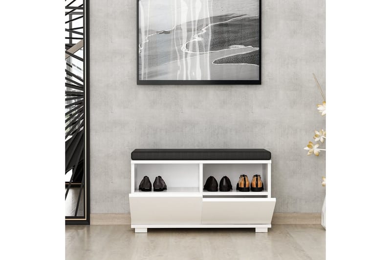 Drago Skoskab 80 cm - Hvid - Opbevaring - Skoopbevaring - Skoskab