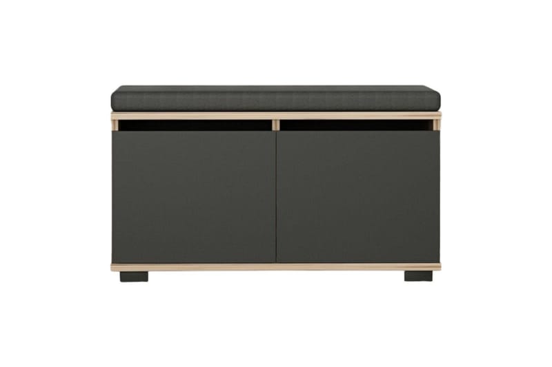 Drago Skoskab 80 cm - Valnød finér/Sort - Opbevaring - Skoopbevaring - Skoskab