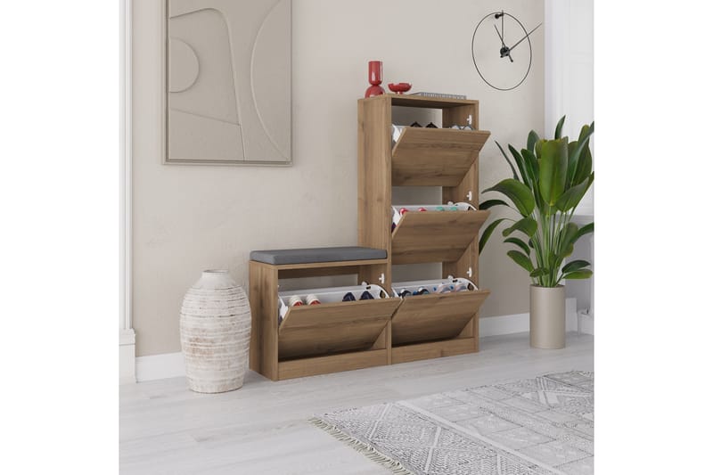 Dude Skoskab 105 cm - Beige - Opbevaring - Skoopbevaring - Skoskab