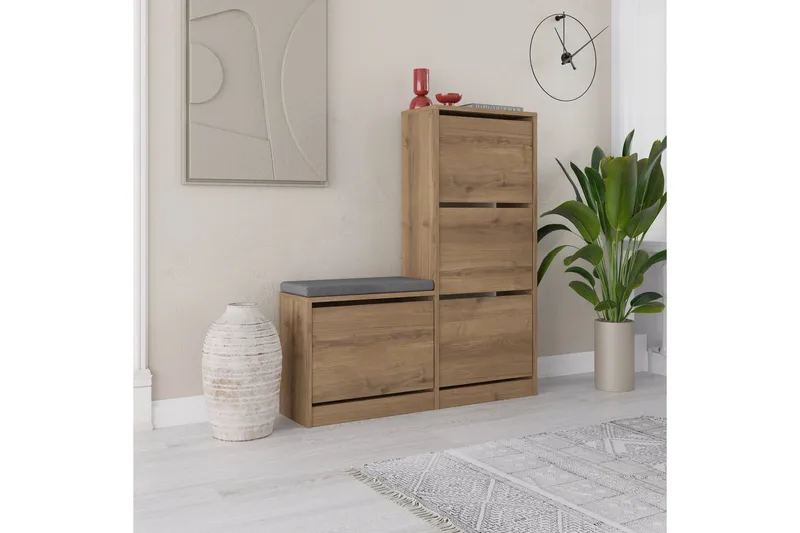 Beige Dude Skoskab 105 cm