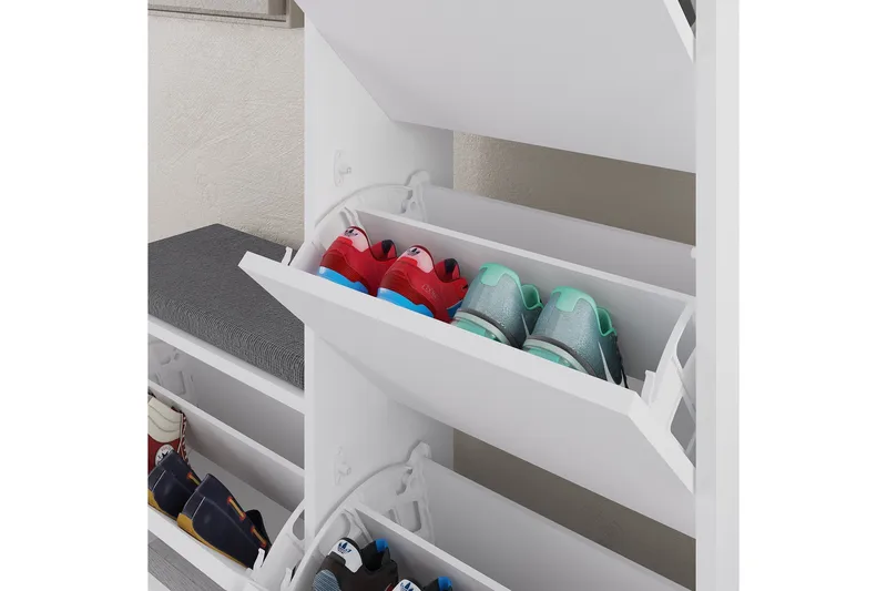 Dude Skoskab 105 cm - Hvid - Opbevaring - Skoopbevaring - Skoskab