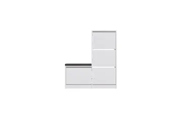 Dude Skoskab 105 cm - Hvid - Opbevaring - Skoopbevaring