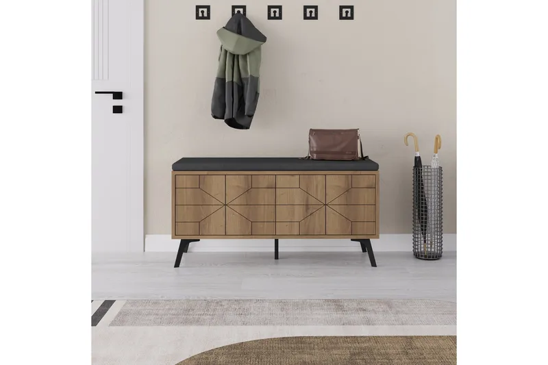 Dune Skoskab 107 cm - Brun - Opbevaring - Skoopbevaring