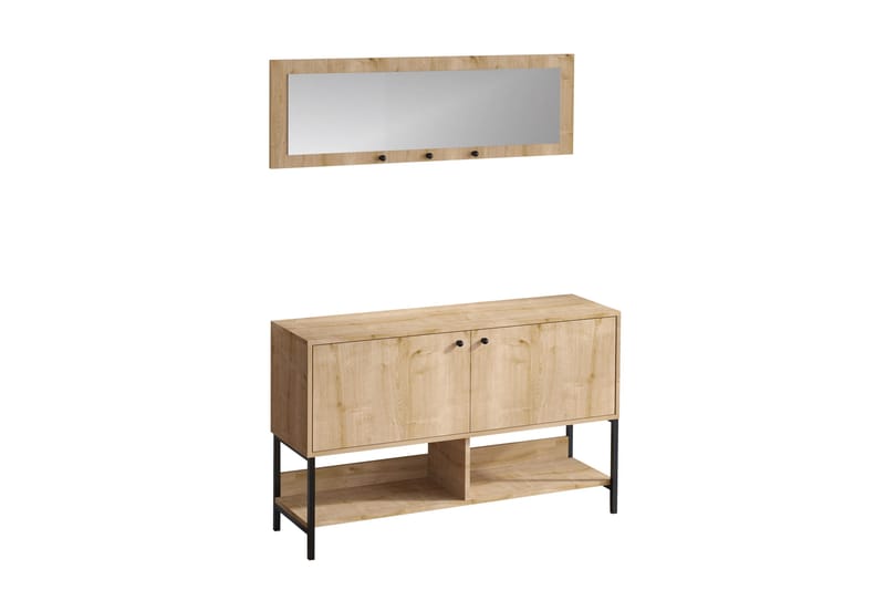 Durana Skoskab 35x120 cm - Natur - Opbevaring - Skoopbevaring - Skoskab