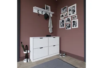 Durusu Skoskab 120,5 cm - Mat hvid - Opbevaring - Skoopbevaring