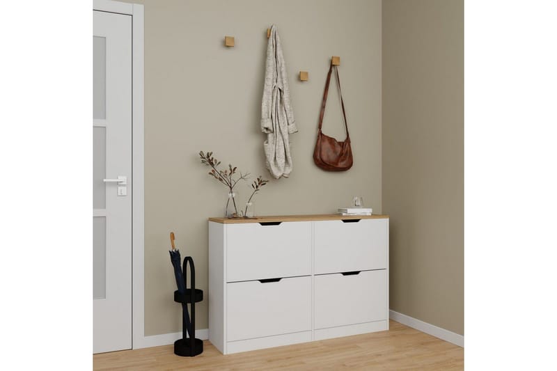 Durusu Skoskab 120 cm, Mat Hvid