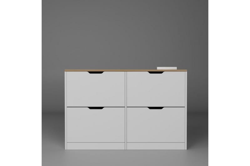 Durusu Skoskab 120 cm - Mat Hvid - Opbevaring - Skoopbevaring - Skoskab