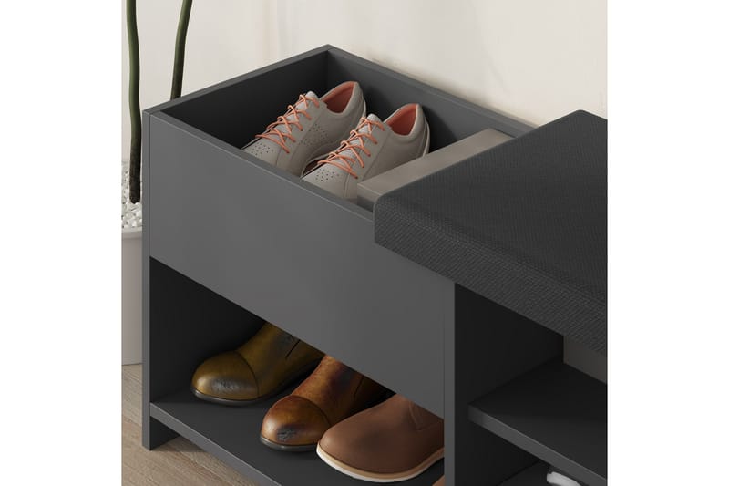 Filux Skoskab 120,3 cm - Antracit - Opbevaring - Skoopbevaring