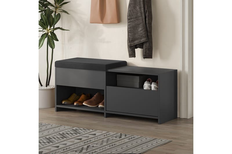 Filux Skoskab 120,3 cm - Antracit - Opbevaring - Skoopbevaring