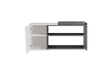 Fiona Skoskab 104,6 cm - Antracit/Hvid - Opbevaring - Skoopbevaring