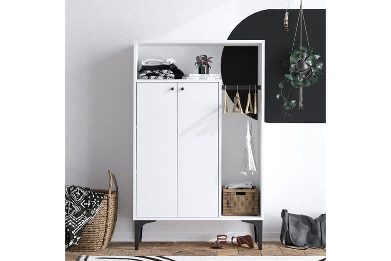 Gedalia Skoskab 90 cm - Hvid - Opbevaring - Skoopbevaring - Skoskab