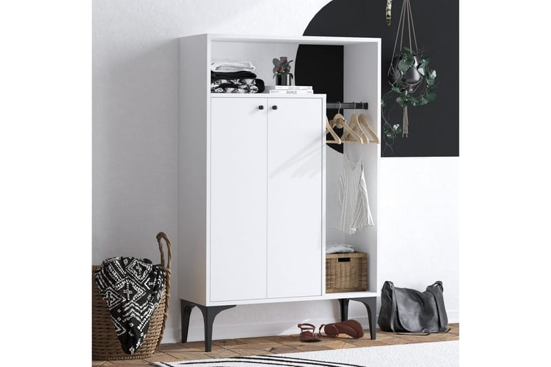 Gedalia Skoskab 90 cm - Hvid - Opbevaring - Skoopbevaring - Skoskab