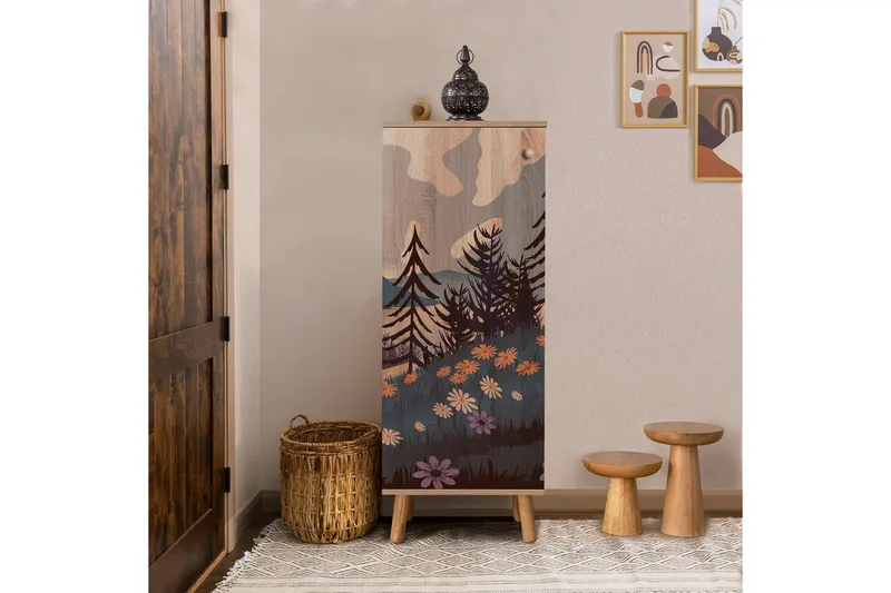 Gelsgan Skoskab 50 cm - Flerfarvet - Opbevaring - Skoopbevaring - Skoskab