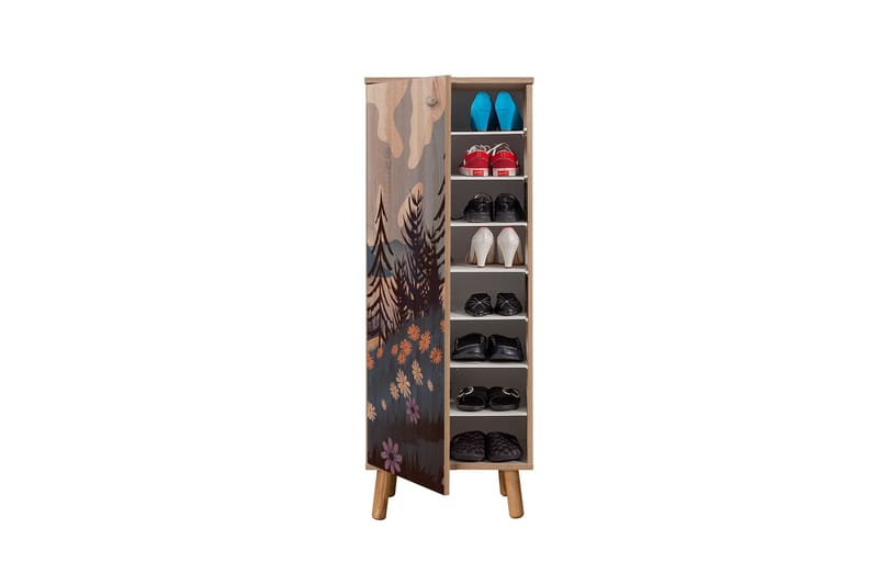 Gelsgan Skoskab 50 cm - Flerfarvet - Opbevaring - Skoopbevaring - Skoskab