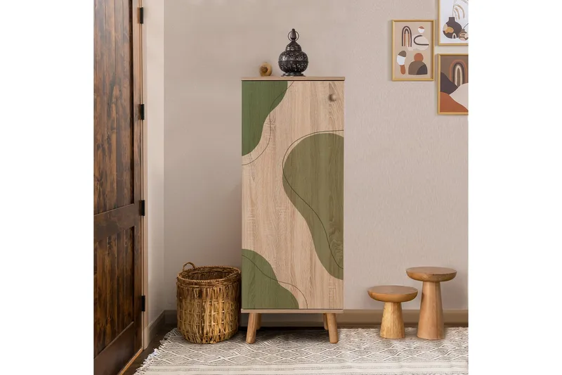 Gelsgan Skoskab 50 cm - Grøn - Opbevaring - Skoopbevaring - Skoskab