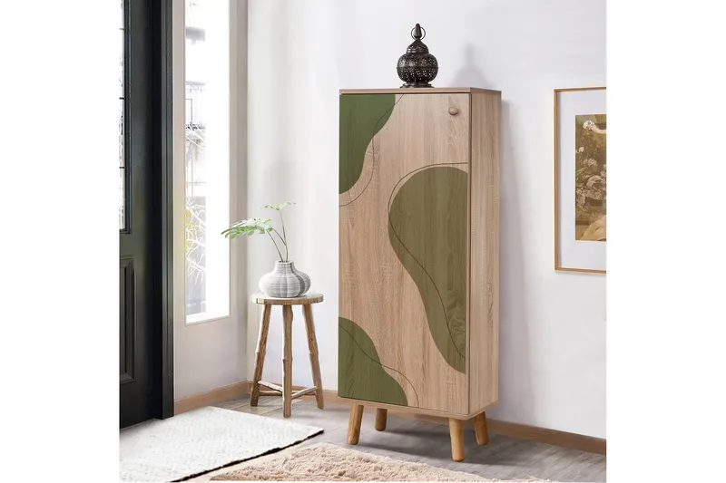 Gelsgan Skoskab 50 cm - Grøn - Opbevaring - Skoopbevaring - Skoskab